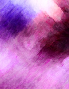 Soyut suluboya sanat eserleri. Fırça boyalı dijital resim. Renkli yaratıcı suluboya çizimi.