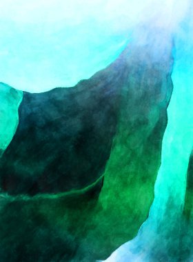 Soyut suluboya sanat eserleri. Fırça boyalı dijital resim. Renkli yaratıcı suluboya çizimi.