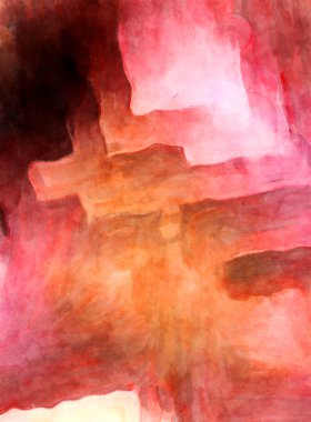 Soyut suluboya sanat eserleri. Fırça boyalı dijital resim. Renkli yaratıcı suluboya çizimi.