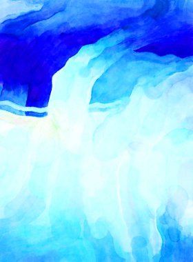 Soyut suluboya sanat eserleri. Fırça boyalı dijital resim. Renkli yaratıcı suluboya çizimi.