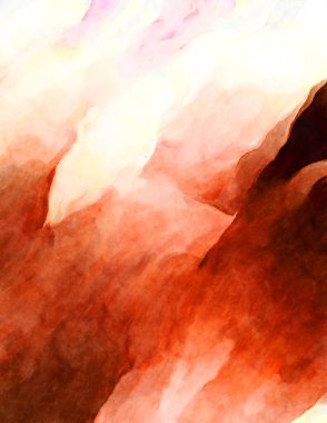 Soyut suluboya sanat eserleri. Fırça boyalı dijital resim. Renkli yaratıcı suluboya çizimi.