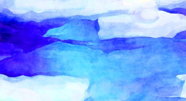 Soyut suluboya sanat eserleri. Fırça boyalı dijital resim. Renkli yaratıcı suluboya çizimi.