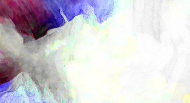 Soyut suluboya sanat eserleri. Fırça boyalı dijital resim. Renkli yaratıcı suluboya çizimi.