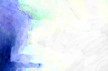 Soyut suluboya sanat eserleri. Fırça boyalı dijital resim. Renkli yaratıcı suluboya çizimi.