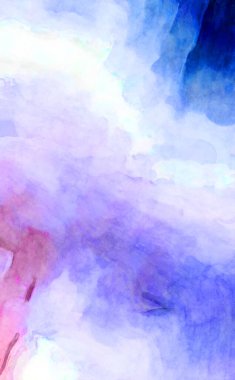 Soyut suluboya sanat eserleri. Fırça boyalı dijital resim. Renkli yaratıcı suluboya çizimi.