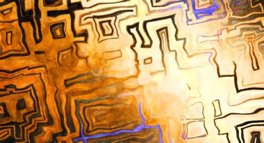 Soyut suluboya sanat eserleri. Fırça boyalı dijital resim. Renkli yaratıcı suluboya çizimi.