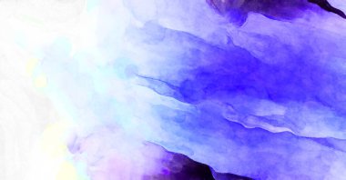 Soyut suluboya sanat eserleri. Fırça boyalı dijital resim. Renkli yaratıcı suluboya çizimi.