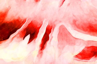 Soyut suluboya sanat eserleri. Fırça boyalı dijital resim. Renkli yaratıcı suluboya çizimi.