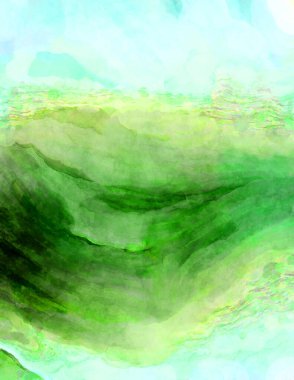 Soyut suluboya sanat eserleri. Fırça boyalı dijital resim. Renkli yaratıcı suluboya çizimi.