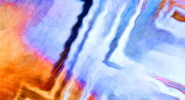 Soyut suluboya sanat eserleri. Fırça boyalı dijital resim. Renkli yaratıcı suluboya çizimi.