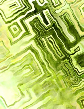 Soyut suluboya sanat eserleri. Fırça boyalı dijital resim. Renkli yaratıcı suluboya çizimi.