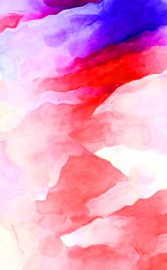 Soyut suluboya sanat eserleri. Fırça boyalı dijital resim. Renkli yaratıcı suluboya çizimi.