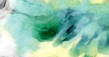 Soyut suluboya sanat eserleri. Fırça boyalı dijital resim. Renkli yaratıcı suluboya çizimi.