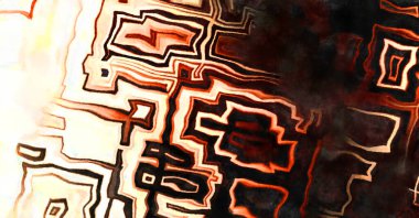 Soyut suluboya sanat eserleri. Fırça boyalı dijital resim. Renkli yaratıcı suluboya çizimi.