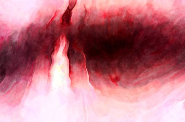 Soyut suluboya sanat eserleri. Fırça boyalı dijital resim. Renkli yaratıcı suluboya çizimi.