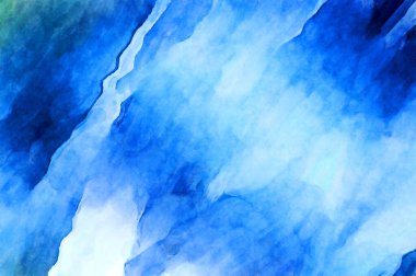 Soyut suluboya sanat eserleri. Fırça boyalı dijital resim. Renkli yaratıcı suluboya çizimi.