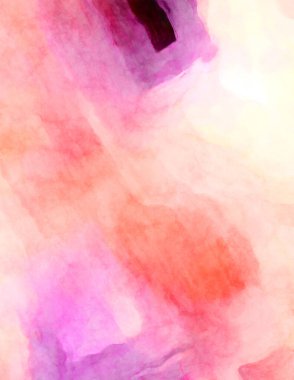 Soyut suluboya sanat eserleri. Fırça boyalı dijital resim. Renkli yaratıcı suluboya çizimi.