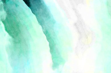 Soyut suluboya sanat eserleri. Fırça boyalı dijital resim. Renkli yaratıcı suluboya çizimi.