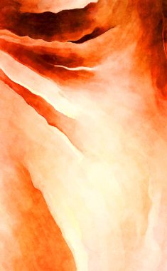 Soyut suluboya sanat eserleri. Fırça boyalı dijital resim. Renkli yaratıcı suluboya çizimi.