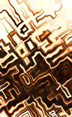 Soyut suluboya sanat eserleri. Fırça boyalı dijital resim. Renkli yaratıcı suluboya çizimi.