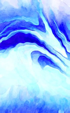 Soyut suluboya sanat eserleri. Fırça boyalı dijital resim. Renkli yaratıcı suluboya çizimi.