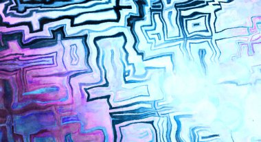 Soyut suluboya sanat eserleri. Fırça boyalı dijital resim. Renkli yaratıcı suluboya çizimi.