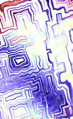 Soyut suluboya sanat eserleri. Fırça boyalı dijital resim. Renkli yaratıcı suluboya çizimi.