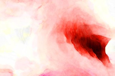 Soyut suluboya sanat eserleri. Fırça boyalı dijital resim. Renkli yaratıcı suluboya çizimi.