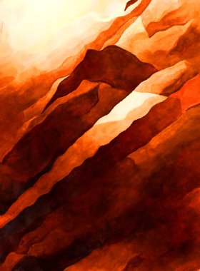 Soyut suluboya sanat eserleri. Fırça boyalı dijital resim. Renkli yaratıcı suluboya çizimi.