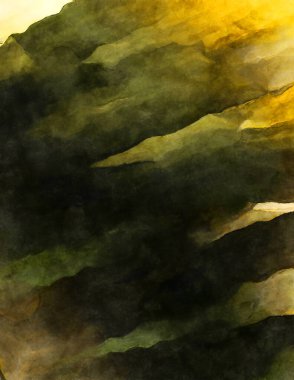 Soyut suluboya sanat eserleri. Fırça boyalı dijital resim. Renkli yaratıcı suluboya çizimi.