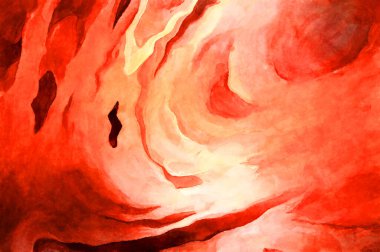 Soyut suluboya sanat eserleri. Fırça boyalı dijital resim. Renkli yaratıcı suluboya çizimi.