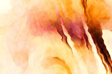 Soyut suluboya sanat eserleri. Fırça boyalı dijital resim. Renkli yaratıcı suluboya çizimi.