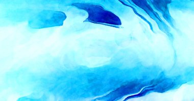 Soyut suluboya sanat eserleri. Fırça boyalı dijital resim. Renkli yaratıcı suluboya çizimi.