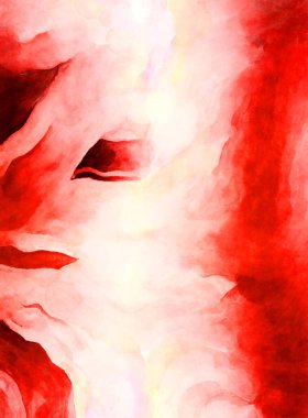 Soyut suluboya sanat eserleri. Fırça boyalı dijital resim. Renkli yaratıcı suluboya çizimi.