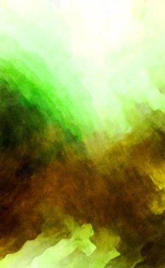 Soyut suluboya sanat eserleri. Fırça boyalı dijital resim. Renkli yaratıcı suluboya çizimi.