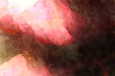 Soyut suluboya sanat eserleri. Fırça boyalı dijital resim. Renkli yaratıcı suluboya çizimi.