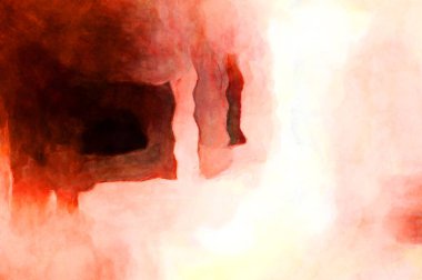 Soyut suluboya sanat eserleri. Fırça boyalı dijital resim. Renkli yaratıcı suluboya çizimi.