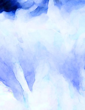 Soyut suluboya sanat eserleri. Fırça boyalı dijital resim. Renkli yaratıcı suluboya çizimi.