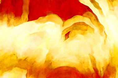 Soyut suluboya sanat eserleri. Fırça boyalı dijital resim. Renkli yaratıcı suluboya çizimi.