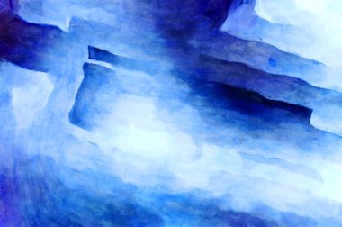 Soyut suluboya sanat eserleri. Fırça boyalı dijital resim. Renkli yaratıcı suluboya çizimi.