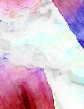 Soyut suluboya sanat eserleri. Fırça boyalı dijital resim. Renkli yaratıcı suluboya çizimi.