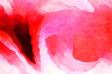 Soyut suluboya sanat eserleri. Fırça boyalı dijital resim. Renkli yaratıcı suluboya çizimi.