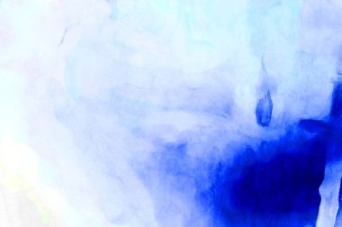 Soyut suluboya sanat eserleri. Fırça boyalı dijital resim. Renkli yaratıcı suluboya çizimi.