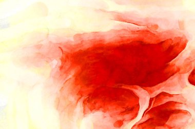 Soyut suluboya sanat eserleri. Fırça boyalı dijital resim. Renkli yaratıcı suluboya çizimi.