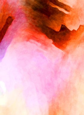 Soyut suluboya sanat eserleri. Fırça boyalı dijital resim. Renkli yaratıcı suluboya çizimi.