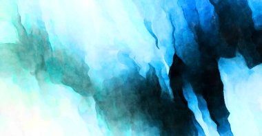 Soyut suluboya sanat eserleri. Fırça boyalı dijital resim. Renkli yaratıcı suluboya çizimi.