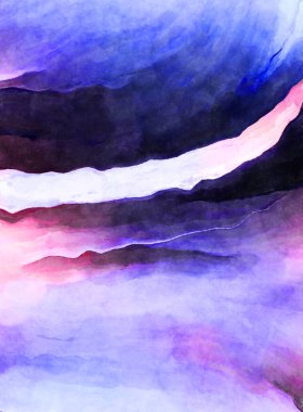 Soyut suluboya sanat eserleri. Fırça boyalı dijital resim. Renkli yaratıcı suluboya çizimi.