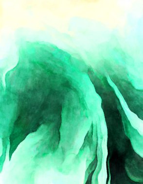 Soyut suluboya sanat eserleri. Fırça boyalı dijital resim. Renkli yaratıcı suluboya çizimi.