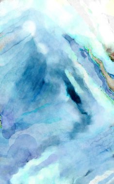 Soyut suluboya sanat eserleri. Fırça boyalı dijital resim. Renkli yaratıcı suluboya çizimi.