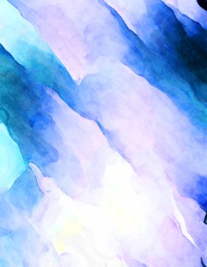 Soyut suluboya sanat eserleri. Fırça boyalı dijital resim. Renkli yaratıcı suluboya çizimi.